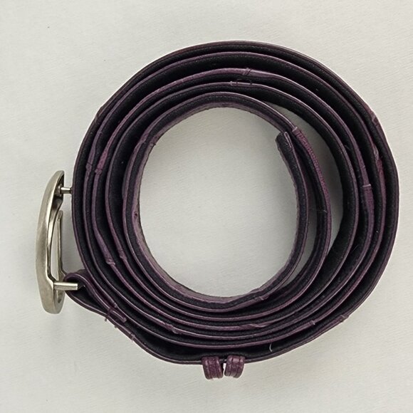 Psylo Purple Leather Multi Wrap Belt Size L - Picture 4 of 7